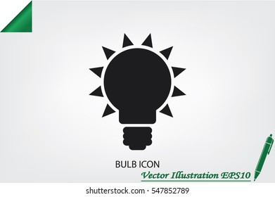 Light bulb icon vector illustration.