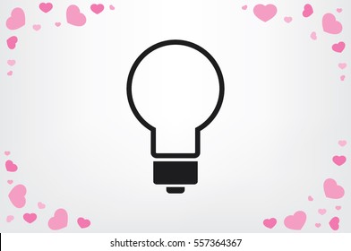 Light bulb icon vector illustration eps10
