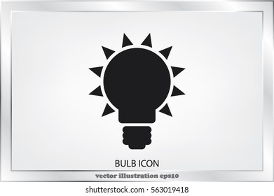 Light bulb icon vector illustration.