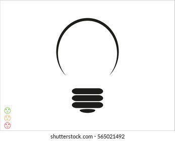 light bulb icon, vector illustration eps10