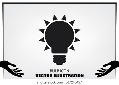 Light bulb icon vector illustration.