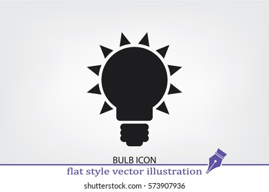 Light bulb icon vector illustration.