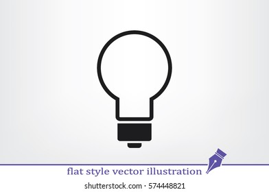 Light bulb icon vector illustration eps10