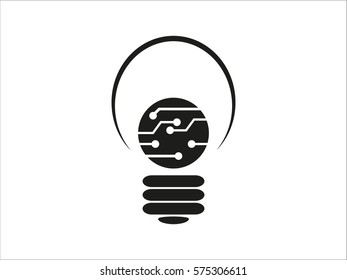 light bulb icon, vector illustration eps10