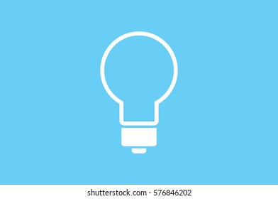 Light bulb icon vector illustration.