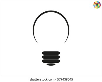 light bulb icon, vector illustration eps10