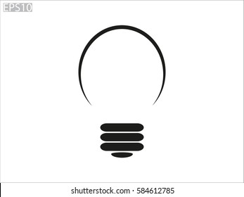 light bulb icon, vector illustration eps10