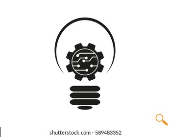 light bulb icon, vector illustration eps10