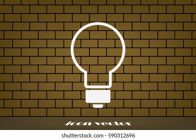 Light bulb icon vector illustration eps10