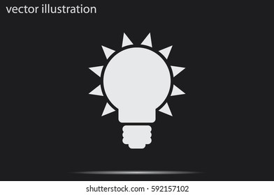 Light bulb icon vector illustration.