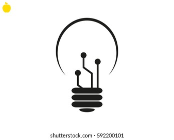 light bulb icon, vector illustration eps10