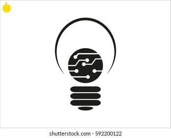 light bulb icon, vector illustration eps10