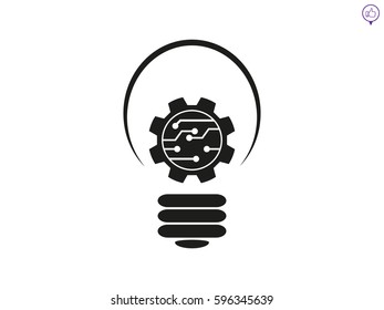 light bulb icon, vector illustration eps10