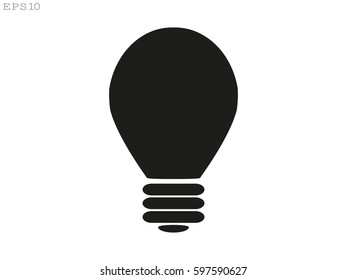 light bulb icon, vector illustration eps10