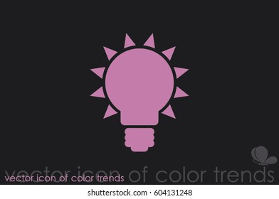 Light bulb icon vector illustration.