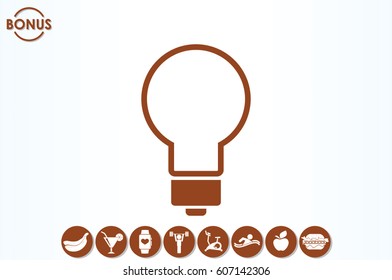 Light bulb icon vector illustration eps10