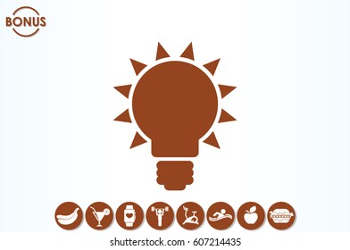 Light bulb icon vector illustration eps10.