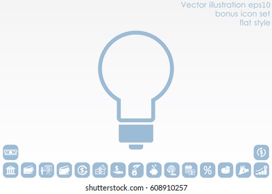 Light bulb icon vector illustration eps10