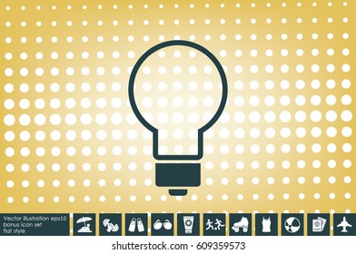 Light bulb icon vector illustration eps10