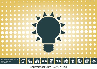Light bulb icon vector illustration eps10.