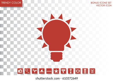 Light bulb icon vector illustration eps10.