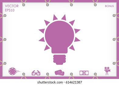 Light bulb icon vector illustration eps10.