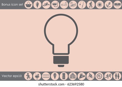 Light bulb icon vector illustration eps10