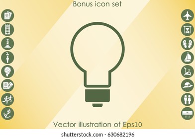 Light bulb icon vector illustration eps10