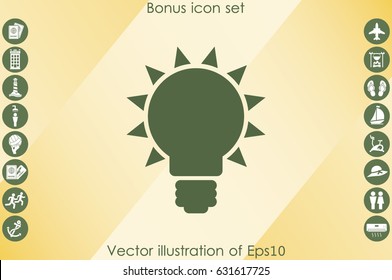 Light bulb icon vector illustration eps10.