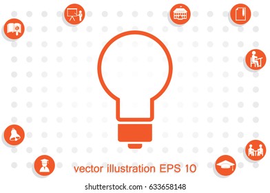 Light bulb icon vector illustration eps10