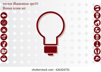 Light bulb icon vector illustration eps10