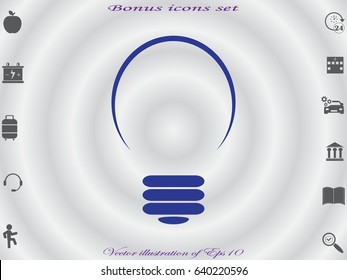 light bulb icon, vector illustration eps10