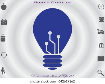 light bulb icon, vector illustration eps10