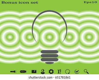 light bulb icon, vector illustration eps10