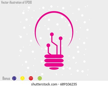 light bulb icon, vector illustration eps10