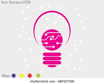 light bulb icon, vector illustration eps10