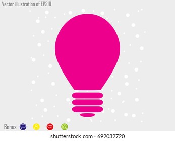 light bulb icon, vector illustration eps10