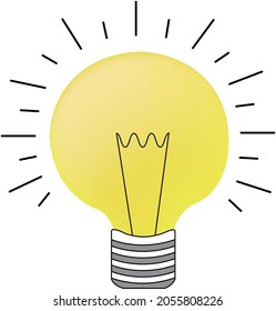 A Light bulb icon vector image illustration