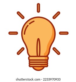 light bulb icon vector image on white background