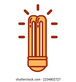light bulb icon vector image with white background