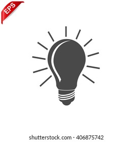 light bulb icon, vector innovation sign, isolated light bulb idea symbol