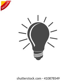 light bulb icon, vector innovation sign, isolated light bulb idea symbol