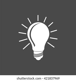 light bulb icon, vector innovation sign, isolated light bulb idea symbol