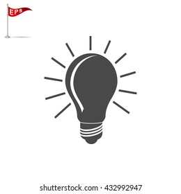 light bulb icon, vector innovation sign, isolated light bulb idea symbol