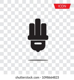 Light Bulb icon vector isolated on transparent background.