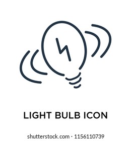 Light bulb icon vector isolated on white background, Light bulb transparent sign , thin symbol or stroke element design in outline style