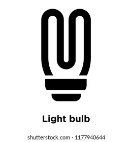 Light bulb icon vector isolated on white background, logo concept of Light bulb sign on transparent background, filled black symbol