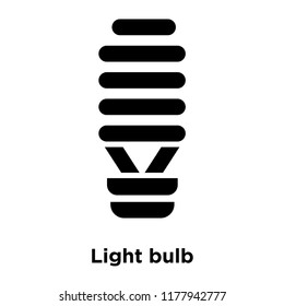 Light bulb icon vector isolated on white background, logo concept of Light bulb sign on transparent background, filled black symbol