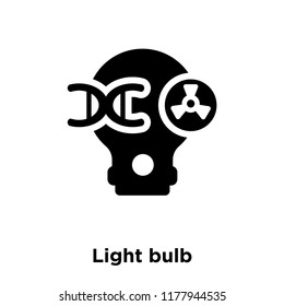 Light bulb icon vector isolated on white background, logo concept of Light bulb sign on transparent background, filled black symbol