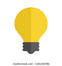 Light bulb icon vector isolated on white background. Trendy light bulb icon in flat style. Template for app, ui, logo and web site. Vector illustration, EPS 10